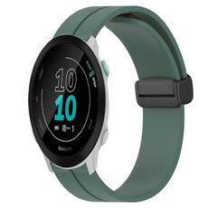 Per Garmin Forerunner 158 Cinturino in silicone con chiusura magnetica da 20 mm (verde oliva)