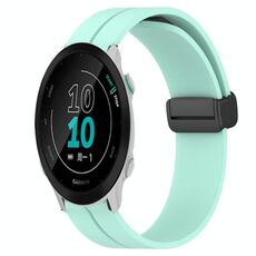 Per Garmin Forerunner 158 Cinturino in silicone con chiusura magnetica da 20 mm (verde acqua)