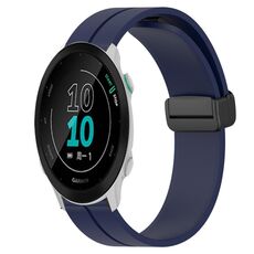 Per Garmin Forerunner 158 Cinturino in silicone con chiusura magnetica da 20 mm (blu notte)