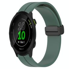 Per Garmin Forerunner 55 Cinturino in silicone con chiusura magnetica da 20 mm (verde oliva)