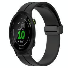 Per Garmin Forerunner 55 Cinturino in silicone con chiusura magnetica da 20 mm (nero)
