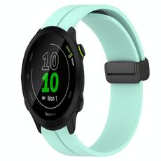 Per Garmin Forerunner 55 Cinturino in silicone con chiusura magnetica da 20 mm (verde acqua)