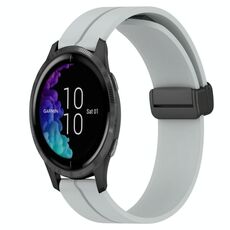 Per cinturino in silicone con chiusura magnetica a tinta unita da 20 mm Garmin Venu (grigio)