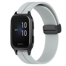 Per Garmin Venu SQ 20mm cinturino in silicone con chiusura magnetica in tinta unita (grigio)