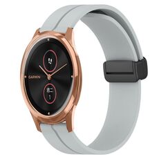 Per Garminmove Luxe 20mm cinturino in silicone con chiusura magnetica in tinta unita (grigio)