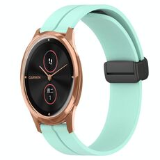 Per Garminmove Luxe 20mm cinturino in silicone con chiusura magnetica in tinta unita (verde acqua)