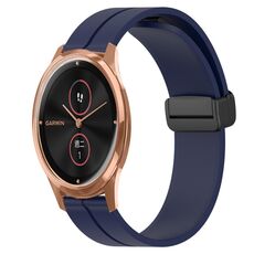Per Garminmove Luxe 20mm cinturino in silicone con chiusura magnetica in tinta unita (blu notte)