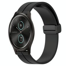 Per Garmin Garminmove Style 20mm Cinturino magnetico in silicone con chiusura magnetica (nero)
