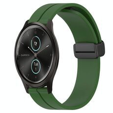 Per Garmin Garminmove Style 20mm Cinturino magnetico in silicone con chiusura magnetica (verde militare)