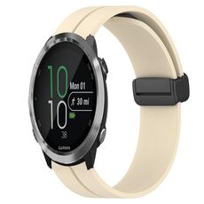 Cinturino in silicone con chiusura magnetica per Garmin Forerunner 645 Music 20 mm (beige)