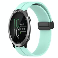 Cinturino in silicone con chiusura magnetica per Garmin Forerunner 645 Music 20 mm (verde acqua)