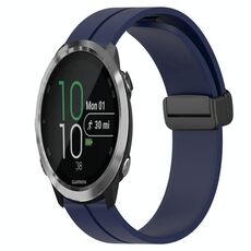 Per Garmin Forerunner 645 Music 20mm Cinturino in silicone con chiusura magnetica in tinta unita (blu notte)