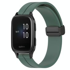 Per Garmin Venu Sq 2 20mm cinturino in silicone con chiusura magnetica in tinta unita (verde oliva)