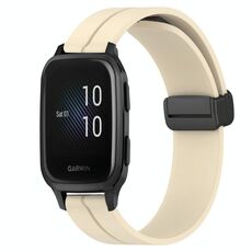 Per Garmin Venu Sq 2 20mm cinturino in silicone con chiusura magnetica in tinta unita (beige)