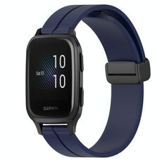 Per Garmin Venu Sq 2 20mm cinturino in silicone con chiusura magnetica in tinta unita (blu notte)