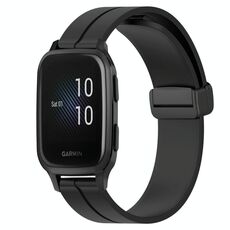 Per Garmin Venu Sq 2 Music 20mm Cinturino magnetico in silicone con chiusura magnetica (nero)