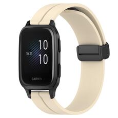 Per Garmin Venu Sq 2 Music 20mm Cinturino magnetico in silicone con chiusura magnetica (beige)
