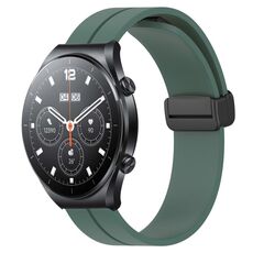 Per Xiaomi MI Watch S1 Pro 22mm Cinturino magnetico in silicone con chiusura magnetica (verde oliva)