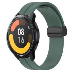Per Xiaomi MI Watch Color 2 22mm Cinturino in silicone con chiusura magnetica in tinta unita (verde oliva)