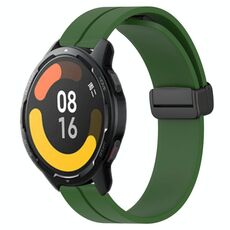 Per Xiaomi MI Watch Color 2 22mm Cinturino magnetico in silicone con chiusura magnetica (verde militare)