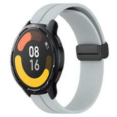 Per Xiaomi MI Watch Color 2 22mm Cinturino in silicone con chiusura magnetica in tinta unita (grigio)
