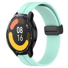 Per Xiaomi MI Watch Color 2 22mm Cinturino magnetico in silicone con chiusura magnetica (verde acqua)