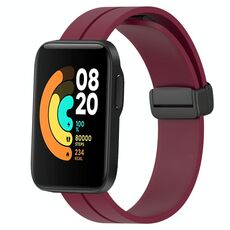 Per Xiaomi MI Watch Sport 22mm Cinturino magnetico in silicone con chiusura magnetica (rosso vino)