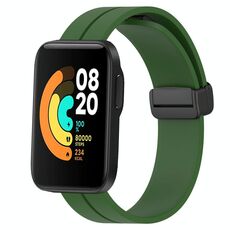 Per Xiaomi MI Watch Sport 22mm Cinturino magnetico in silicone con chiusura magnetica (verde militare)