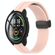Per Xiaomi MI Watch Color 22mm Cinturino magnetico in silicone con chiusura magnetica (rosa)