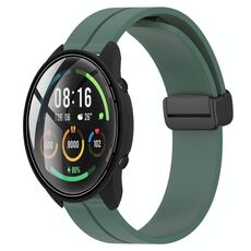Per Xiaomi MI Watch Color 22mm Cinturino magnetico in silicone con chiusura magnetica (verde oliva)
