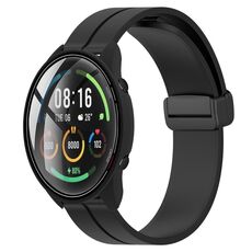 Per Xiaomi MI Watch Color 22mm Cinturino magnetico in silicone con chiusura magnetica (nero)