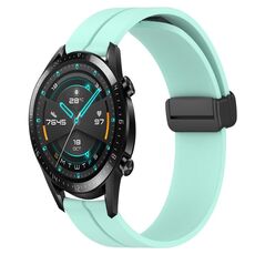 Cinturino in silicone con chiusura magnetica per Huawei GT2 46 mm 22 mm (verde acqua)