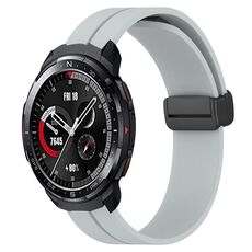 For Honor Watch GS Pro 22mm Cinturino in silicone con chiusura magnetica a tinta unita (grigio)