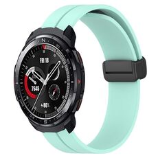 For Honor Watch GS Pro 22mm Cinturino in silicone con chiusura magnetica in tinta unita (verde acqua)