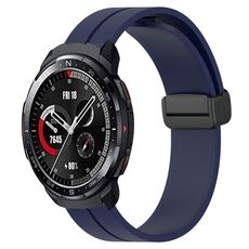 For Honor Watch GS Pro 22mm Cinturino in silicone con chiusura magnetica a tinta unita (blu notte)