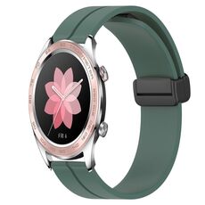 For Honor Watch Dream 22mm Cinturino in silicone con chiusura magnetica in tinta unita (verde oliva)