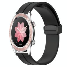For Honor Watch Dream 22mm Cinturino in silicone con chiusura magnetica in tinta unita (nero)