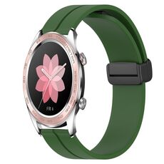 For Honor Watch Dream 22mm Cinturino in silicone con chiusura magnetica in tinta unita (verde militare)