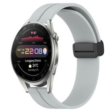 Per Huawei Watch 3 Pro Nuovo cinturino in silicone con chiusura magnetica da 22 mm (grigio)