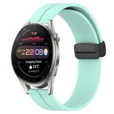 Per Huawei Watch 3 Pro Nuovo cinturino in silicone con chiusura magnetica da 22 mm (verde acqua)
