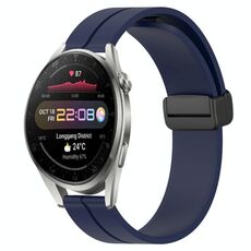 Per Huawei Watch 3 Pro Nuovo cinturino in silicone con chiusura magnetica da 22 mm (blu notte)