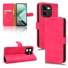 Per vivo iQOO Z9X Skin Feel Custodia magnetica in pelle con vibrazione (Rosa rossa)