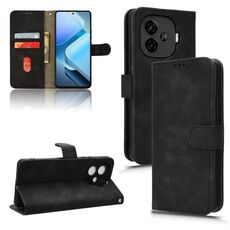 Per vivo iQOO Z9 Custodia per telefono in pelle con vibrazione magnetica Skin Feel (nera)