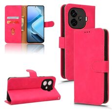 Per vivo iQOO Z9 Skin Feel Custodia magnetica in pelle con vibrazione (Rosa rossa)