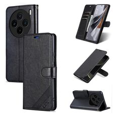 Per vivo X100S AZNS Custodia per cellulare in pelle con texture in pelle di pecora (nera)