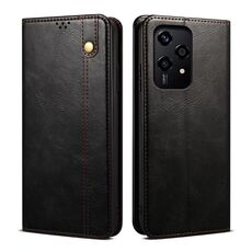 Per Honor 200 Lite 5G Global Oil Wax Crazy Horse Texture Custodia in pelle per telefono (nera)