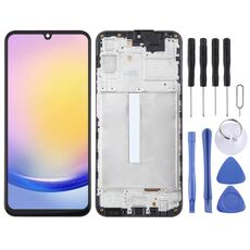 Per Samsung Galaxy A25 SM-A256B TFT LCD Screen Digitizer assemblaggio completo con cornice, non supporta l'identificazione delle impronte digitali
