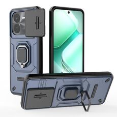 Per vivo iQOO Z9X 5G Custodia scorrevole Camshield TPU + PC antiurto con supporto (blu)