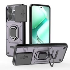 Per vivo iQOO Z9X 5G scorrevole Camshield TPU + custodia per telefono antiurto per PC con supporto (viola)