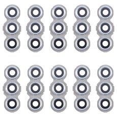 Per Samsung Galaxy C55 SM-C556 10 pezzi copriobiettivo fotocamera posteriore originale (argento)